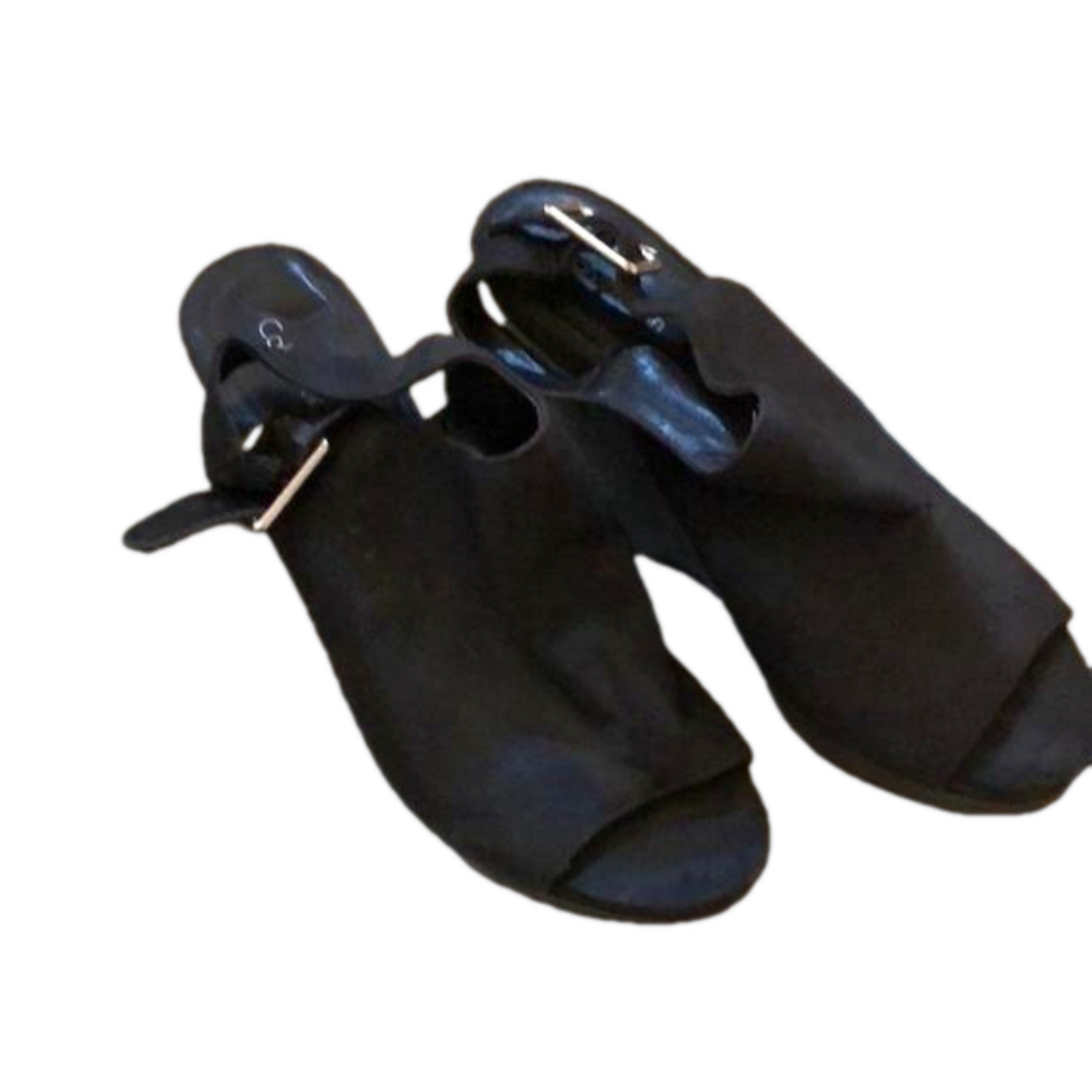 Calvin Klein Women’s Size 9M, Black Platform Shoes with Peep Toe